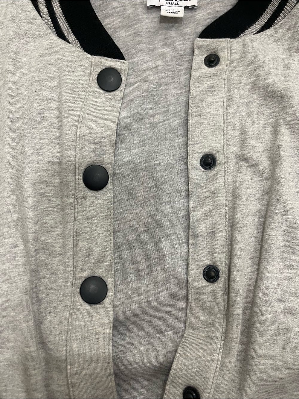 Splendid Gray and Black Bomber Jacket - Picture 2 of 4